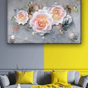 SOYUT ÇİÇEKLER KANVAS TABLO