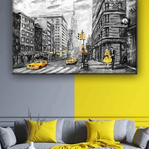 DEKORATİF ŞEHİR SOKAK  KANVAS TABLO